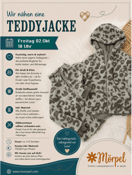 Nähkurs Teddyjacke