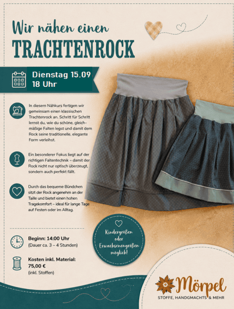 Nähkurs Trachtenrock