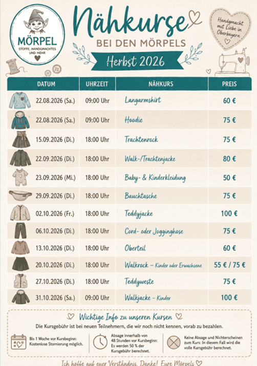Nähkurse im Überblick